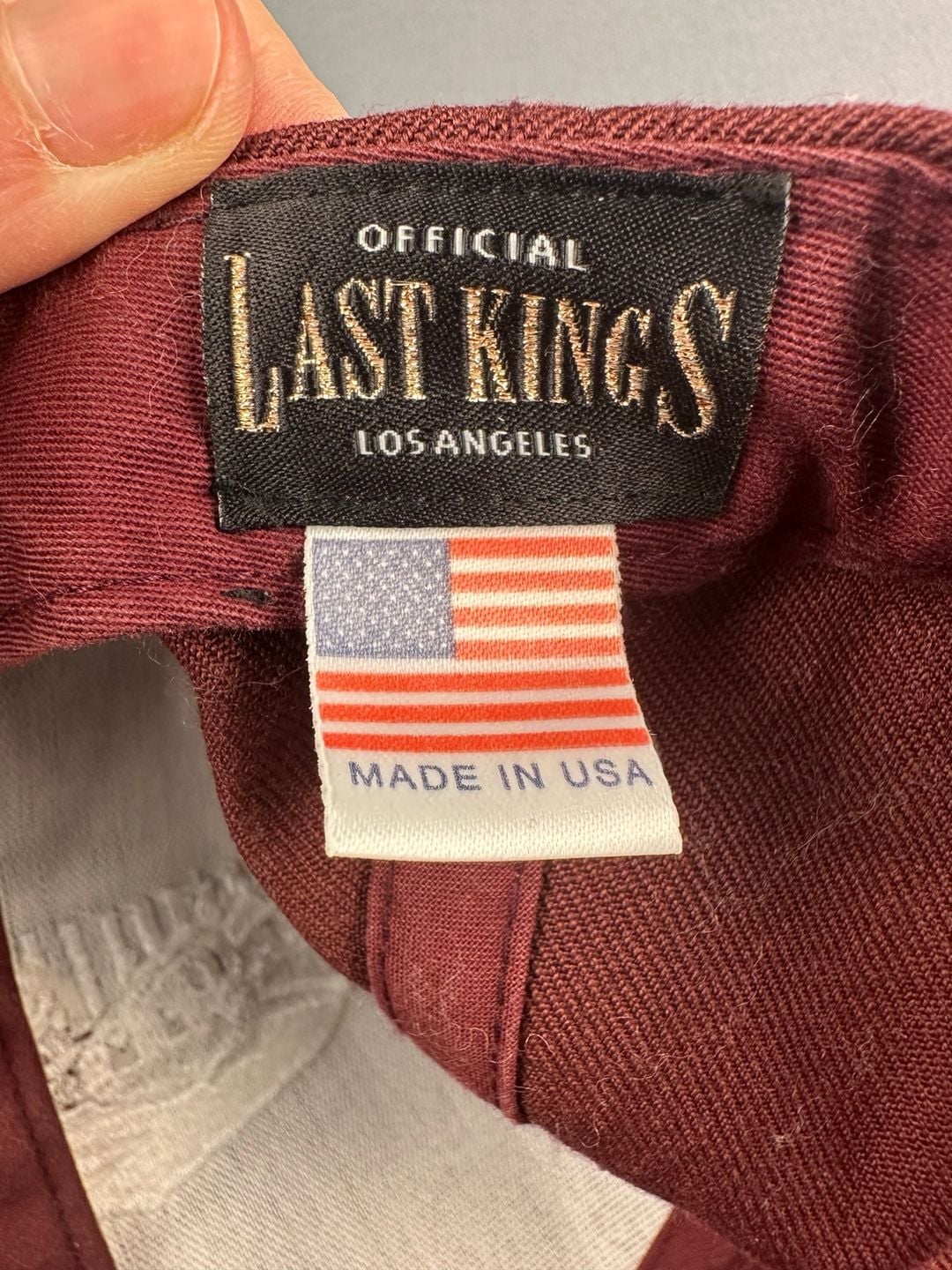 Last Kings Snapback Hat Maroon White Pharaoh Logo Made In USA 4