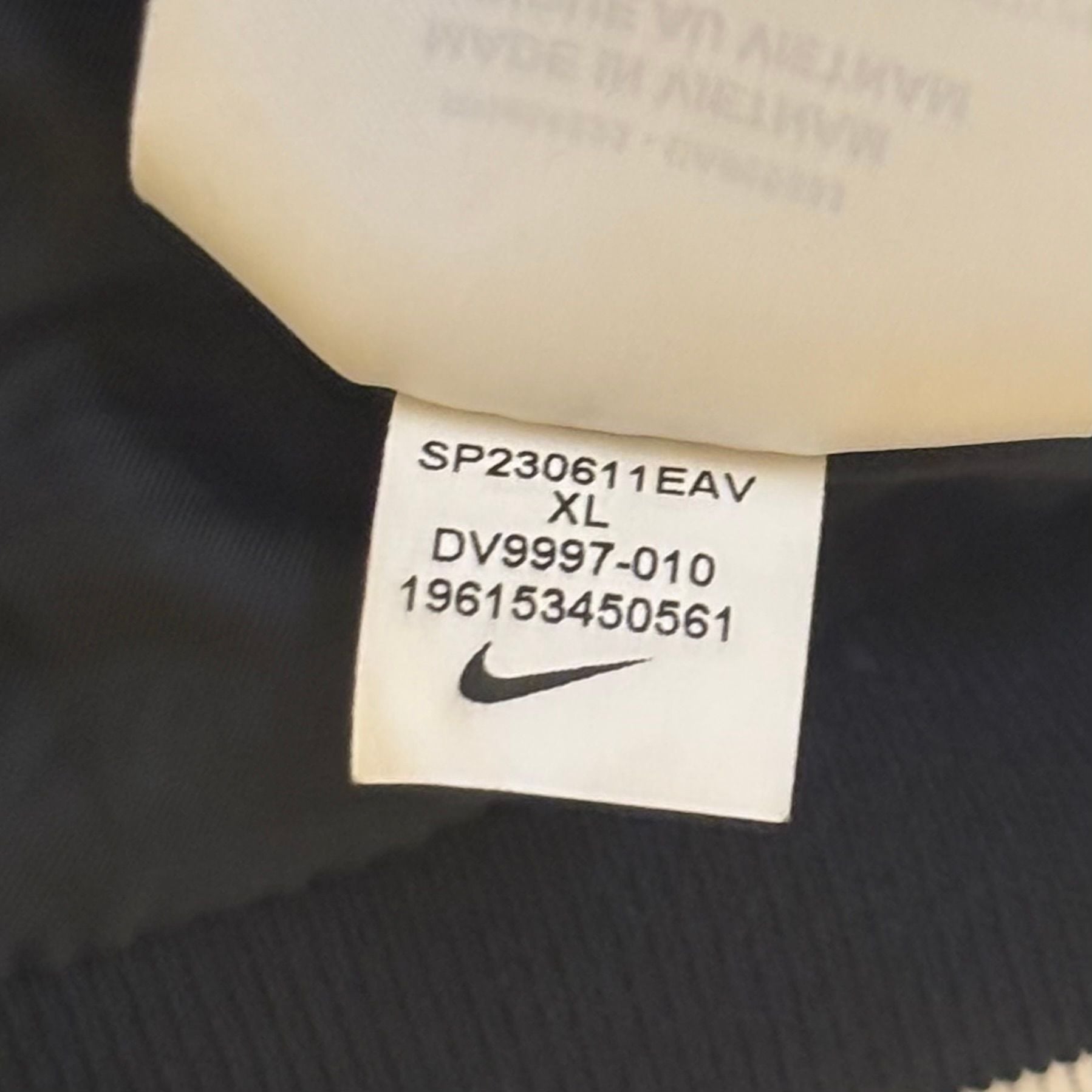 Nike NSW Trend Bomber Jacket Size XL Black Corduroy Varsity 9