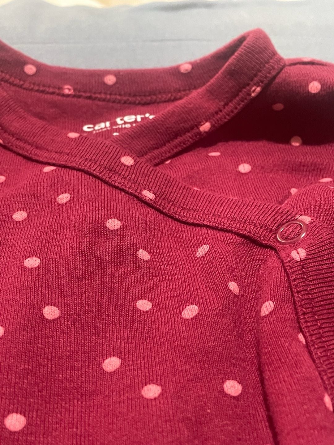 Carter's Just One You Bodysuit Size 3m Red Polka Dot 4