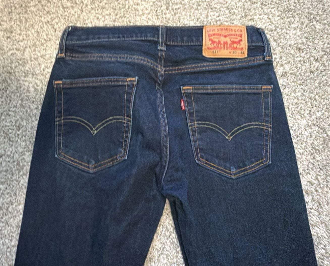 Men’s Levi's 511 Slim Fit Jeans W30 L32 Dark Wash Denim Pants 7