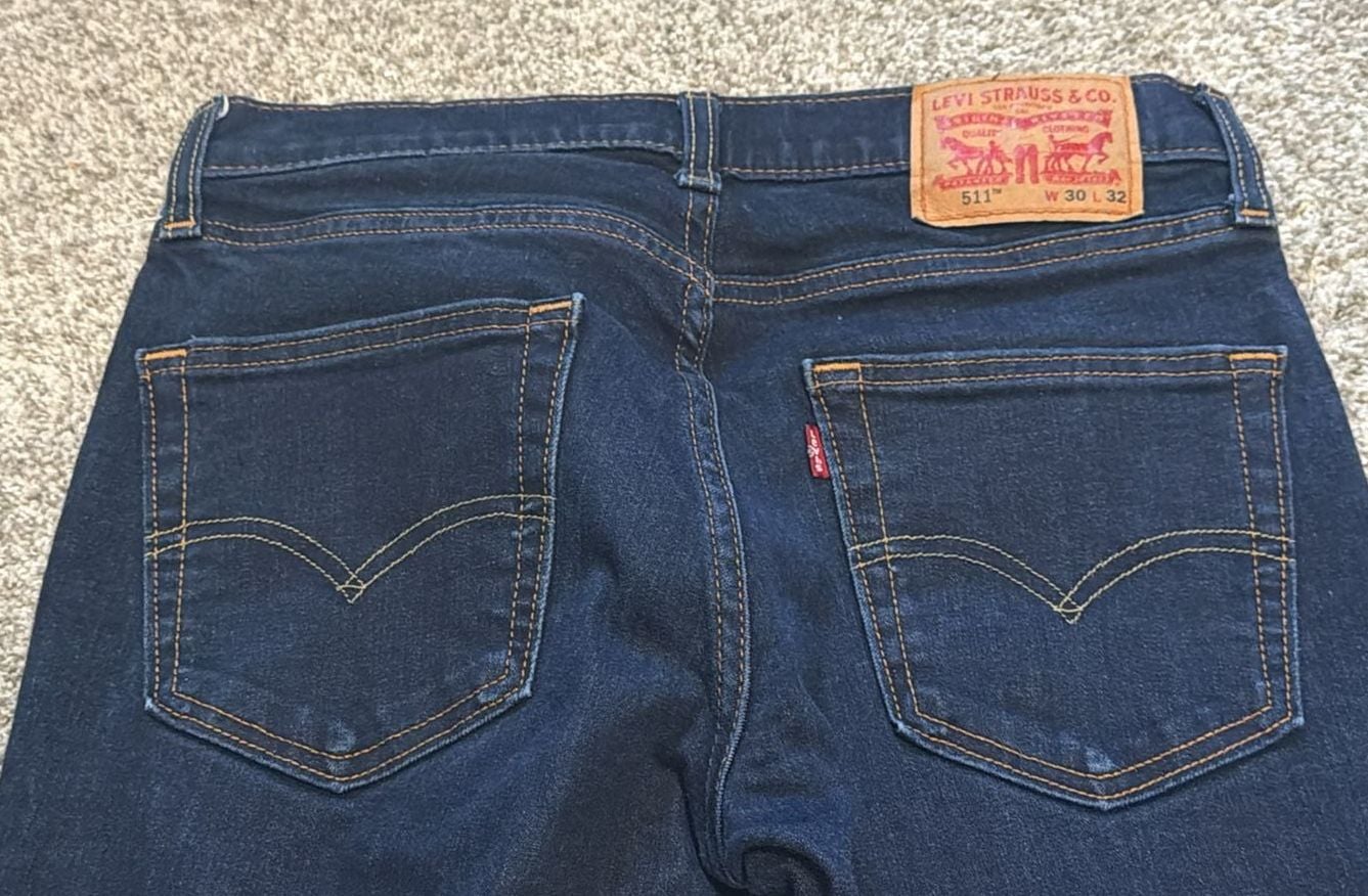 Men’s Levi's 511 Slim Fit Jeans W30 L32 Dark Wash Denim Pants 10