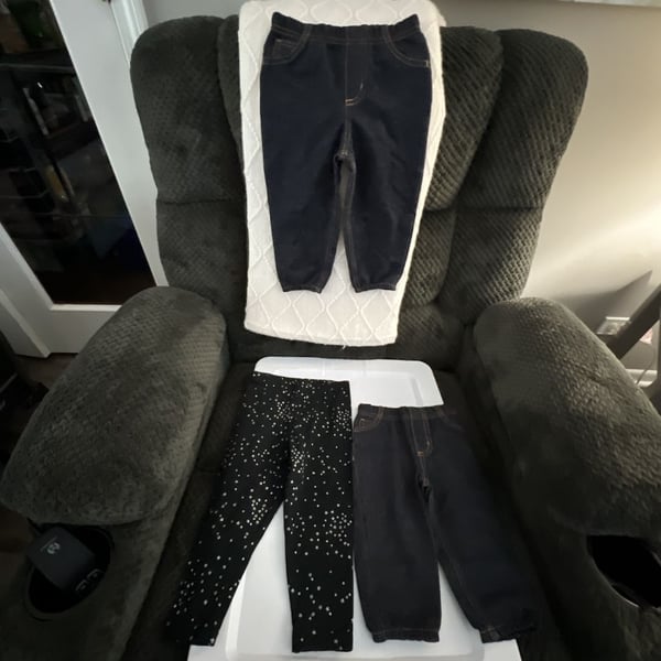 Carter's Baby Faux Denim Pants And Leggings Lot
