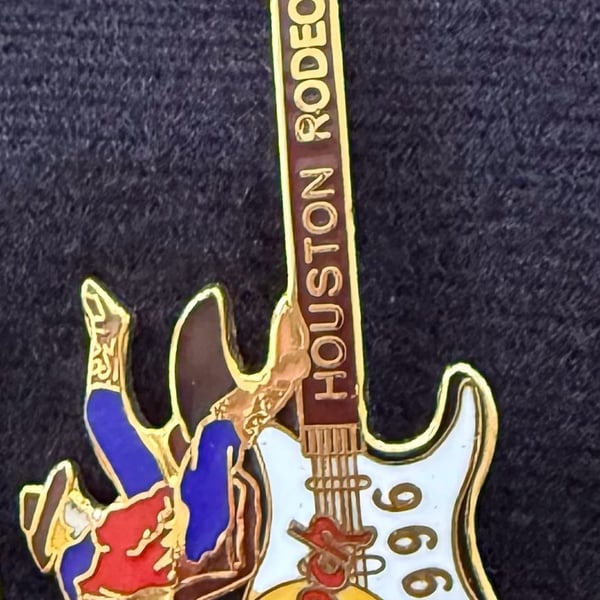 Hard Rock Cafe - Houston Rodeo 1996 Guitar Pin