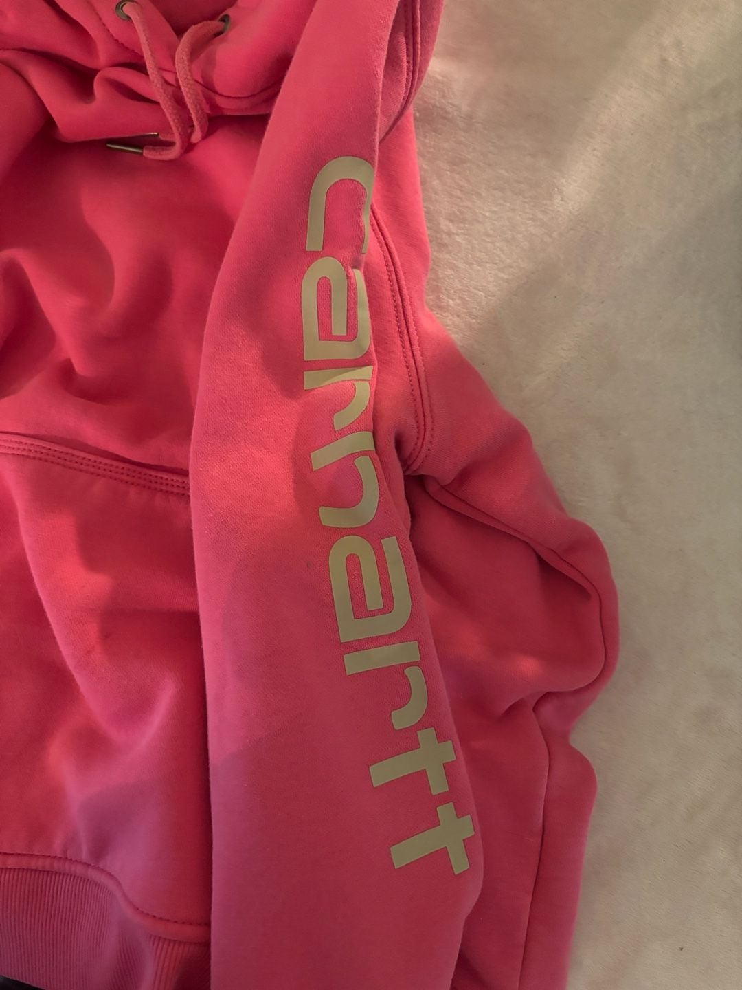 Carhartt Relaxed Fit Hoodie Size XL Pink Sweatshirt 2