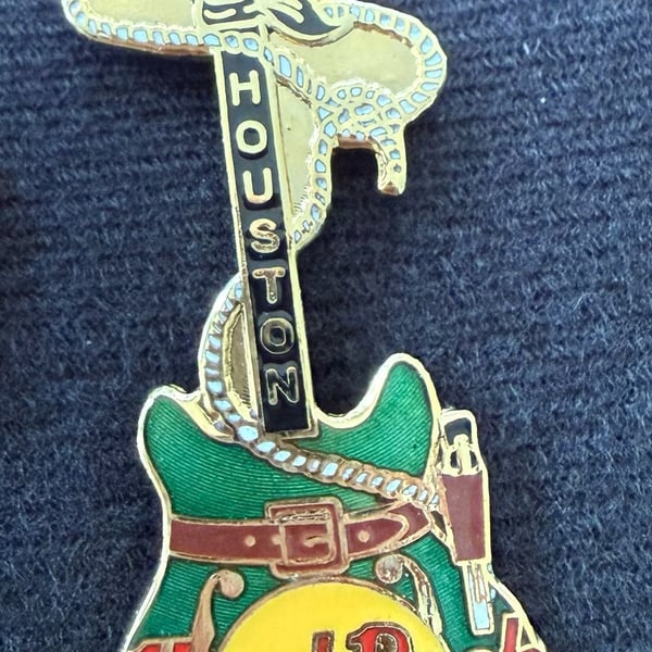Hard Rock Cafe Houston Guitar Pin