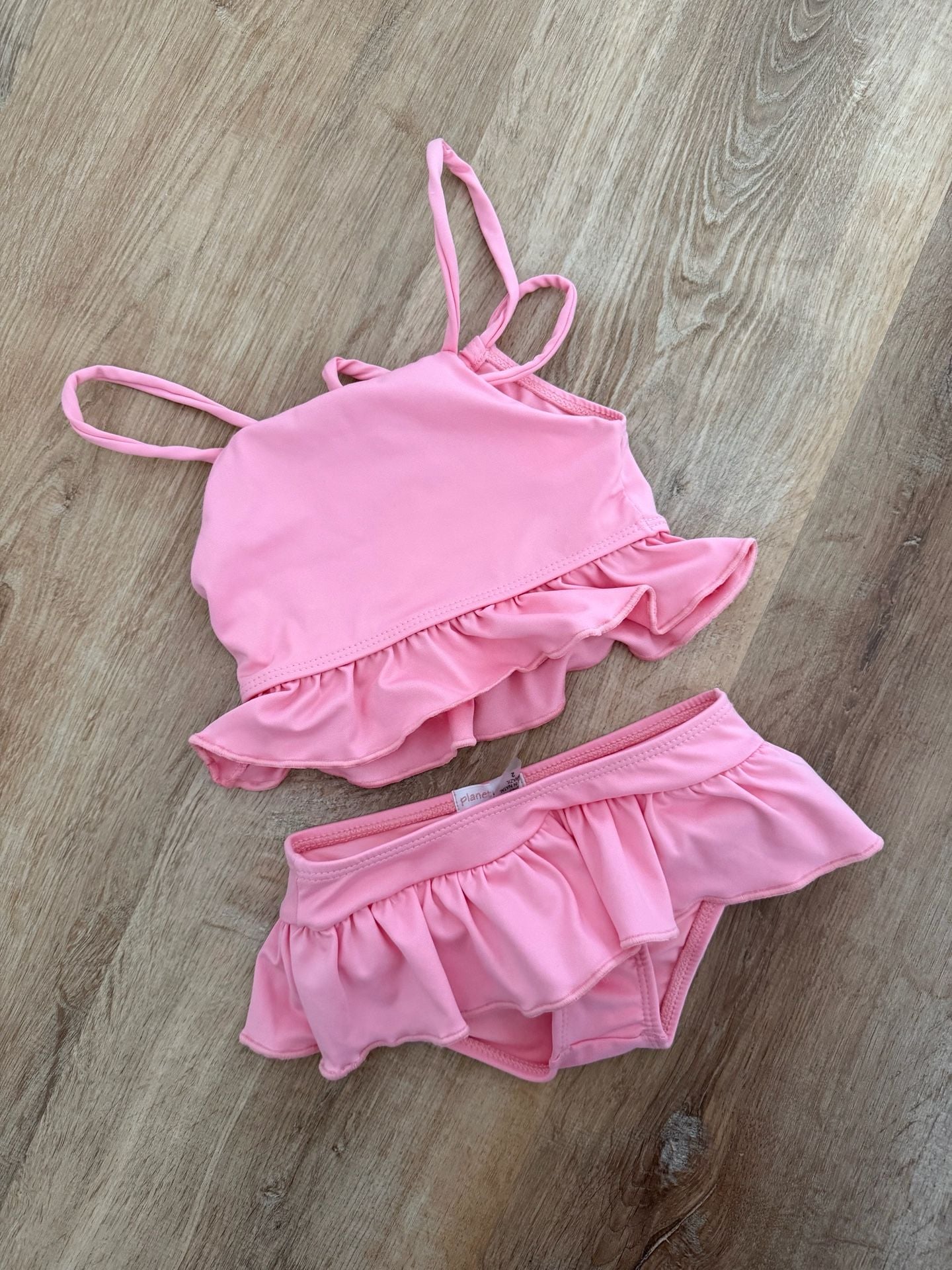 NWOT Planet Sea Ruffle Bikini Set Size 2 Pink 1