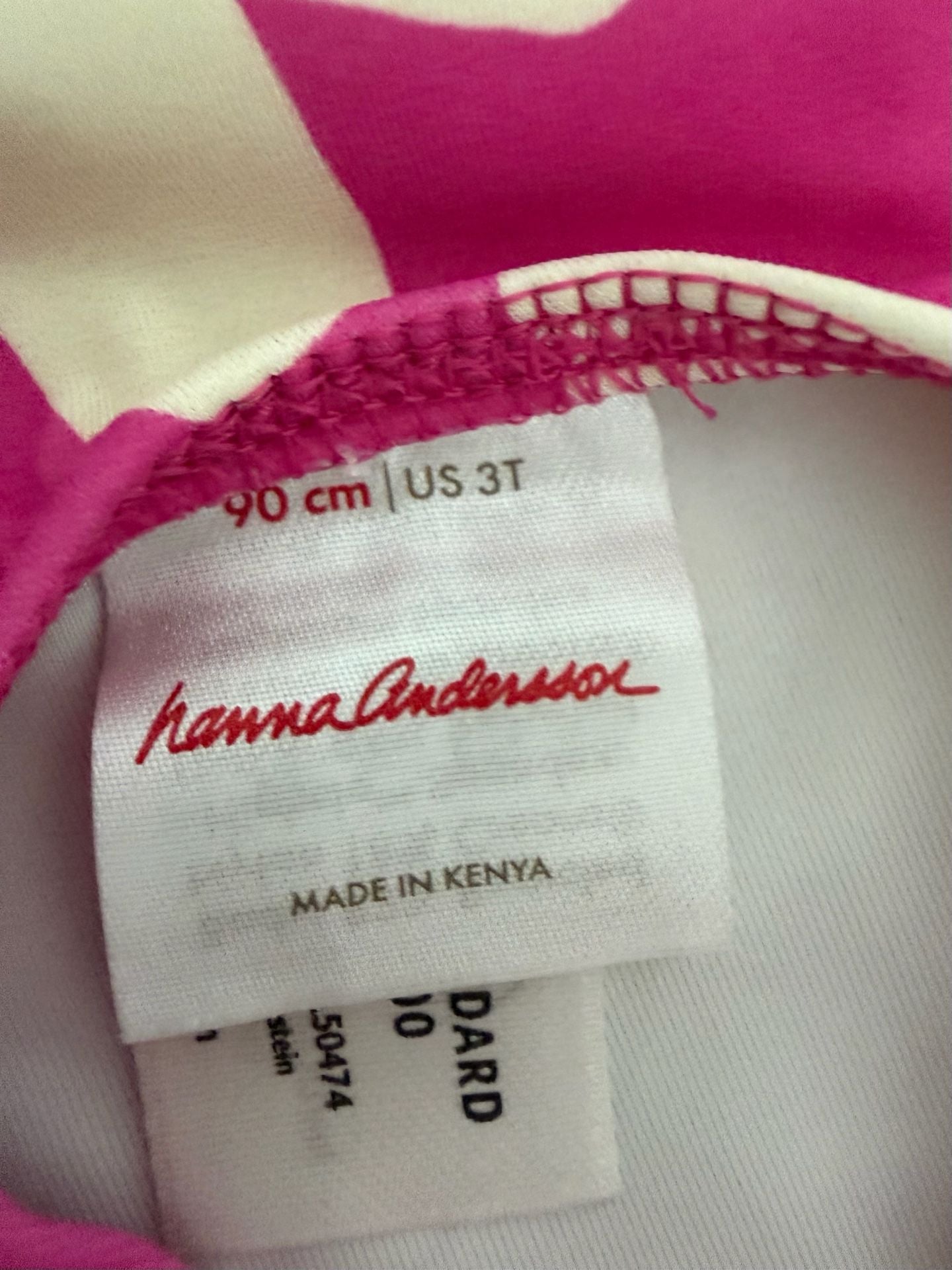 Hanna Andersson Tankini Swimsuit US 3T Pink Floral Daisies Two Piece 3