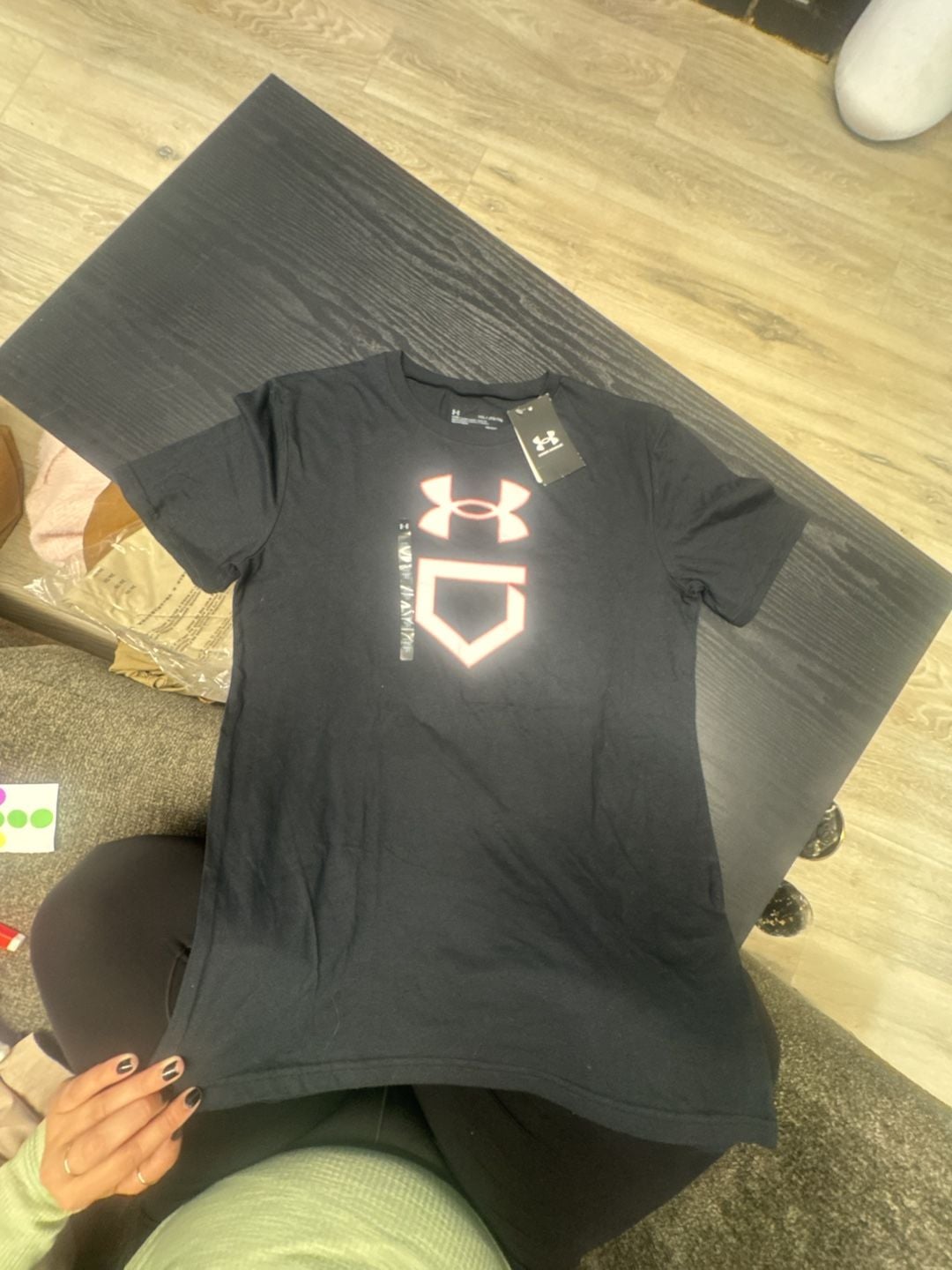 Under Armour Baseball Graphic Tee Size YXL Black 2
