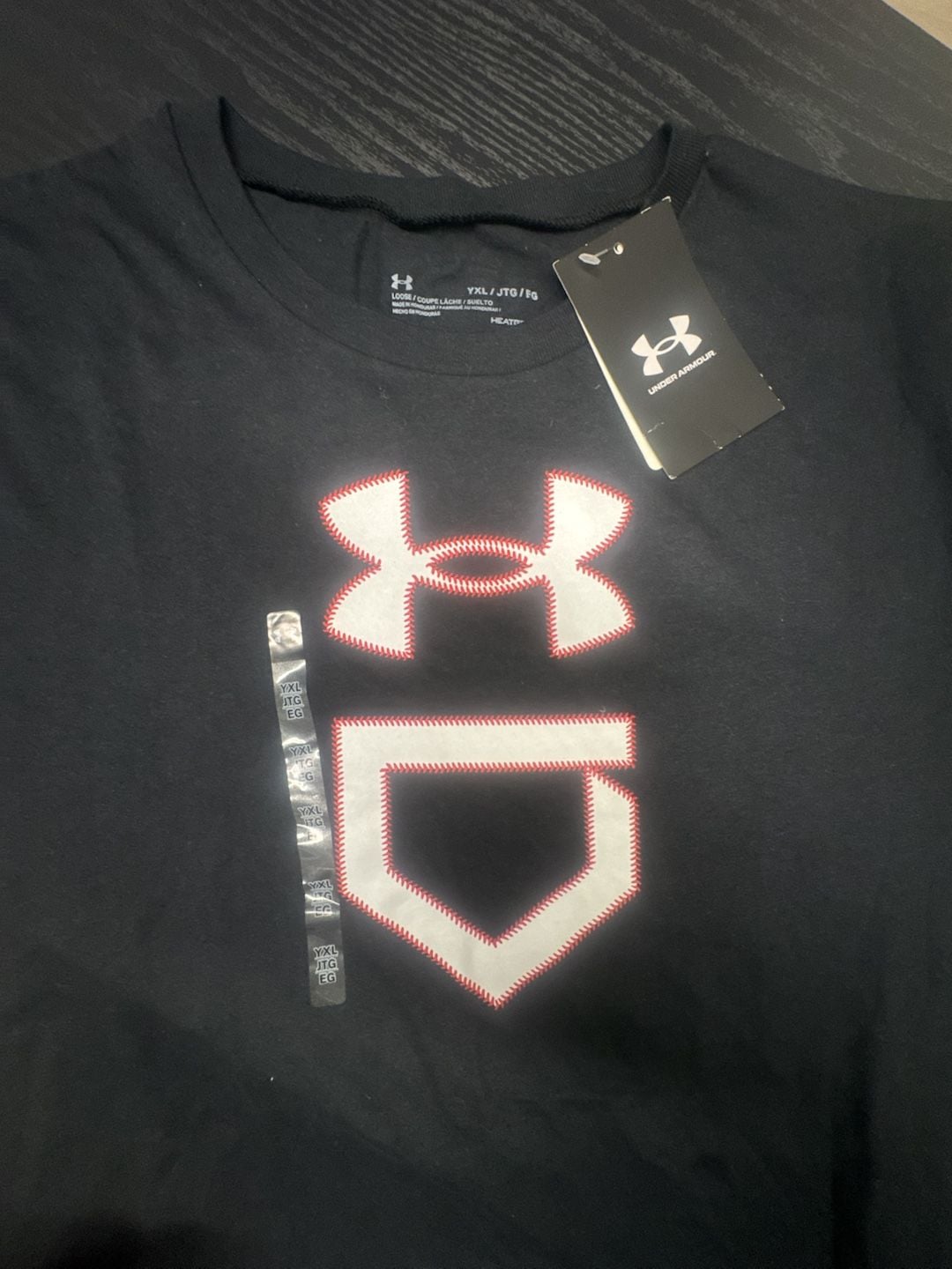 Under Armour Baseball Graphic Tee Size YXL Black 3