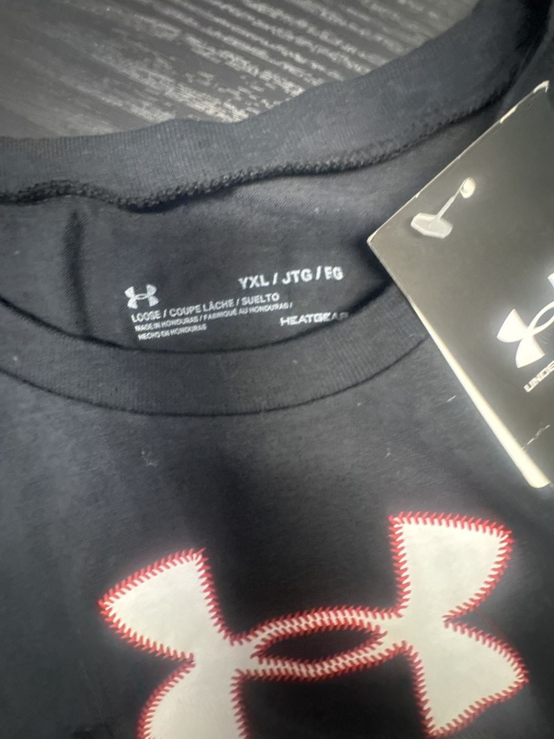 Under Armour Baseball Graphic Tee Size YXL Black 5