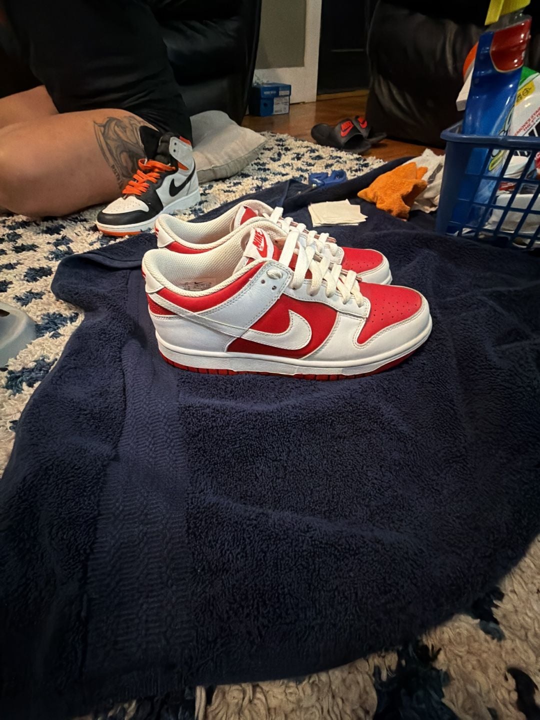 Nike Dunk Low Retro Championship Red University Red size 7 y or 8.5 w 3