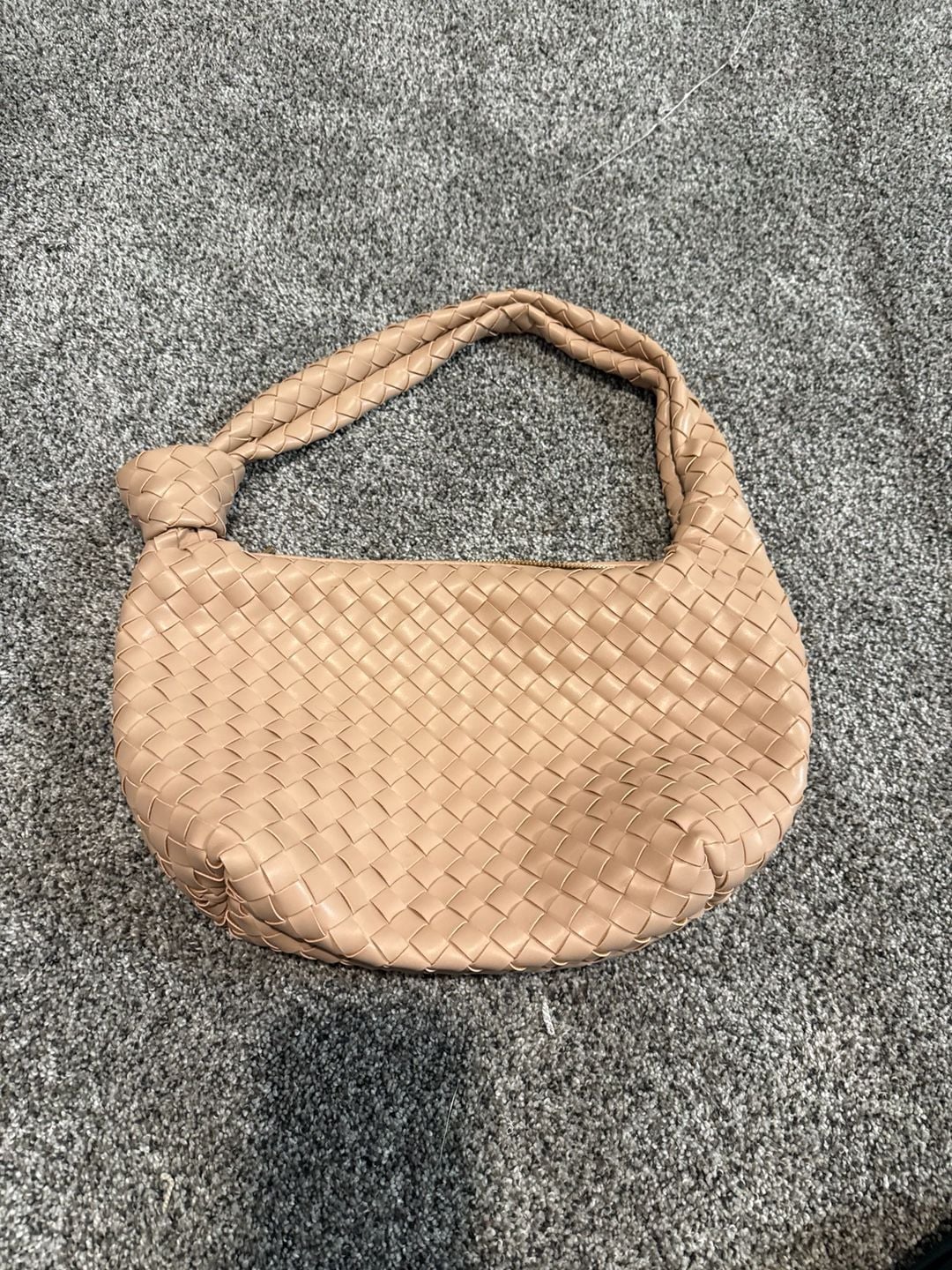 A New Day Nude Woven Knotted Hobo Bag Shoulder Handbag Purse 2