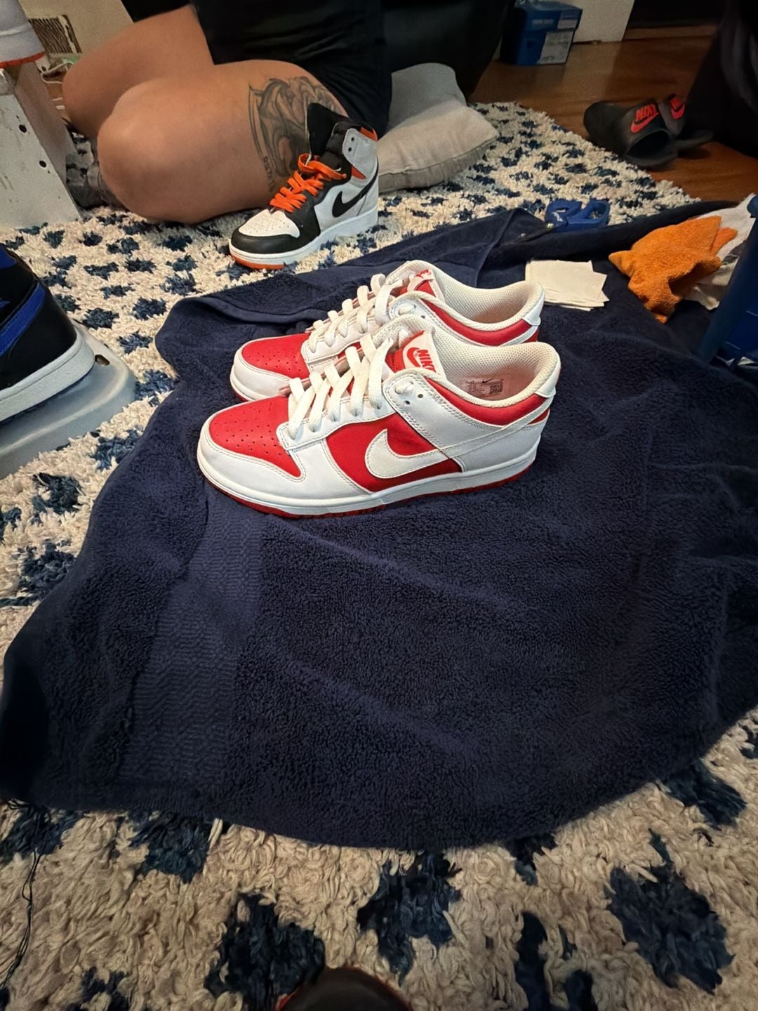 Nike Dunk Low Retro Championship Red University Red size 7 y or 8.5 w 6
