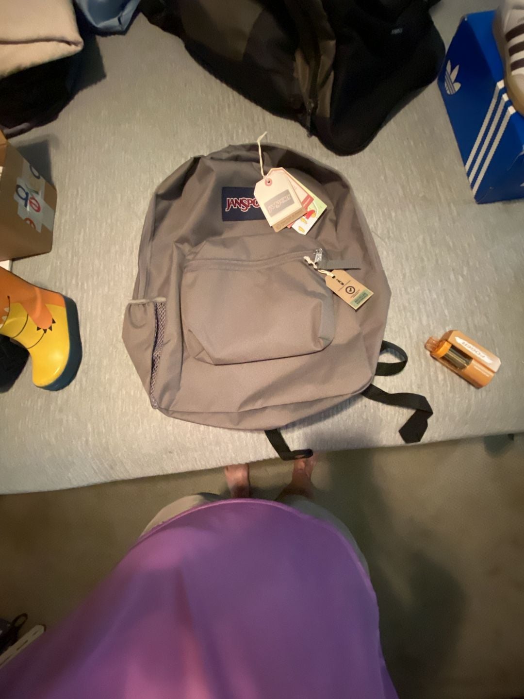 JanSport Cross Town Backpack Grey New 2