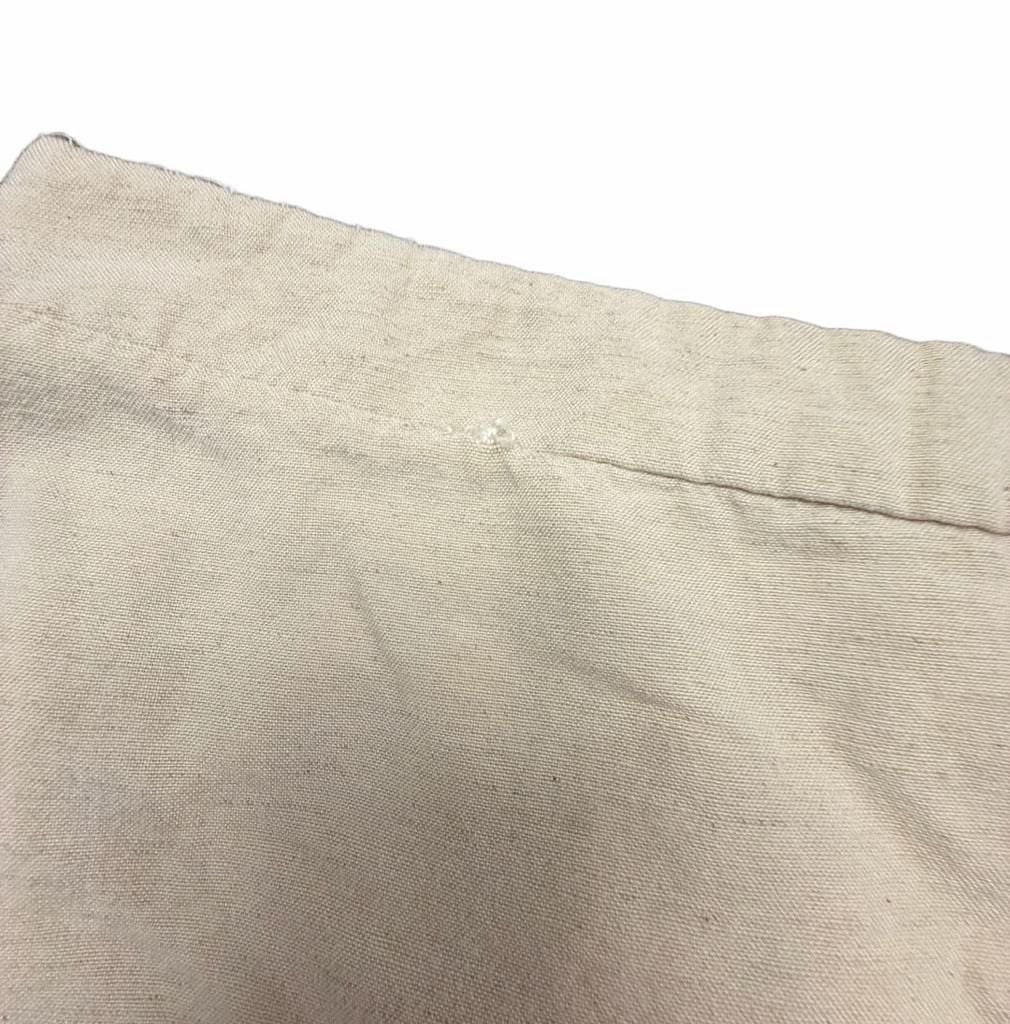 Midnight Sky Beige Linen Blend Tiered Midi Skirt Large Cottagecore Boho Buttons 10