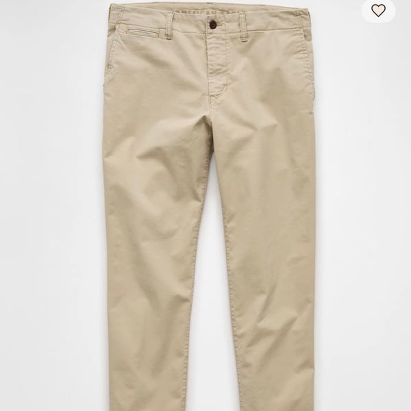 American Eagle Flex Slim Straight Lived-In Khaki Pant Size 26/30 Tan