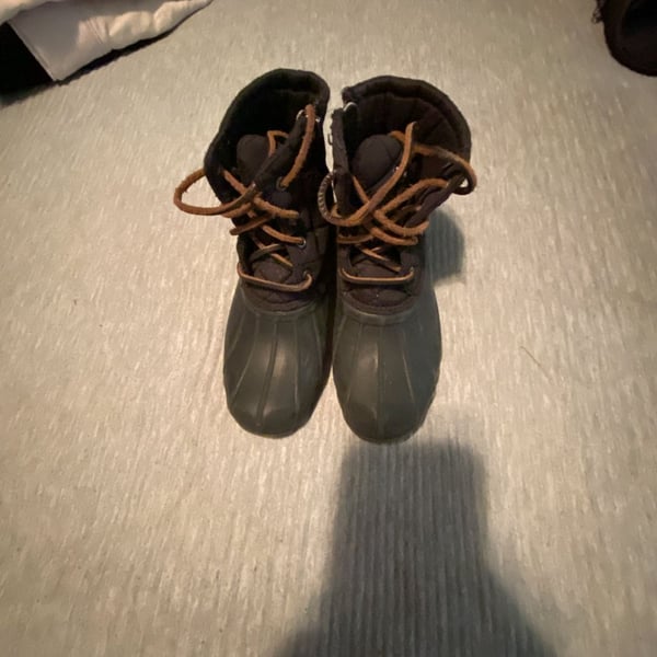 Sperry Saltwater Duck Boots Black Quilted