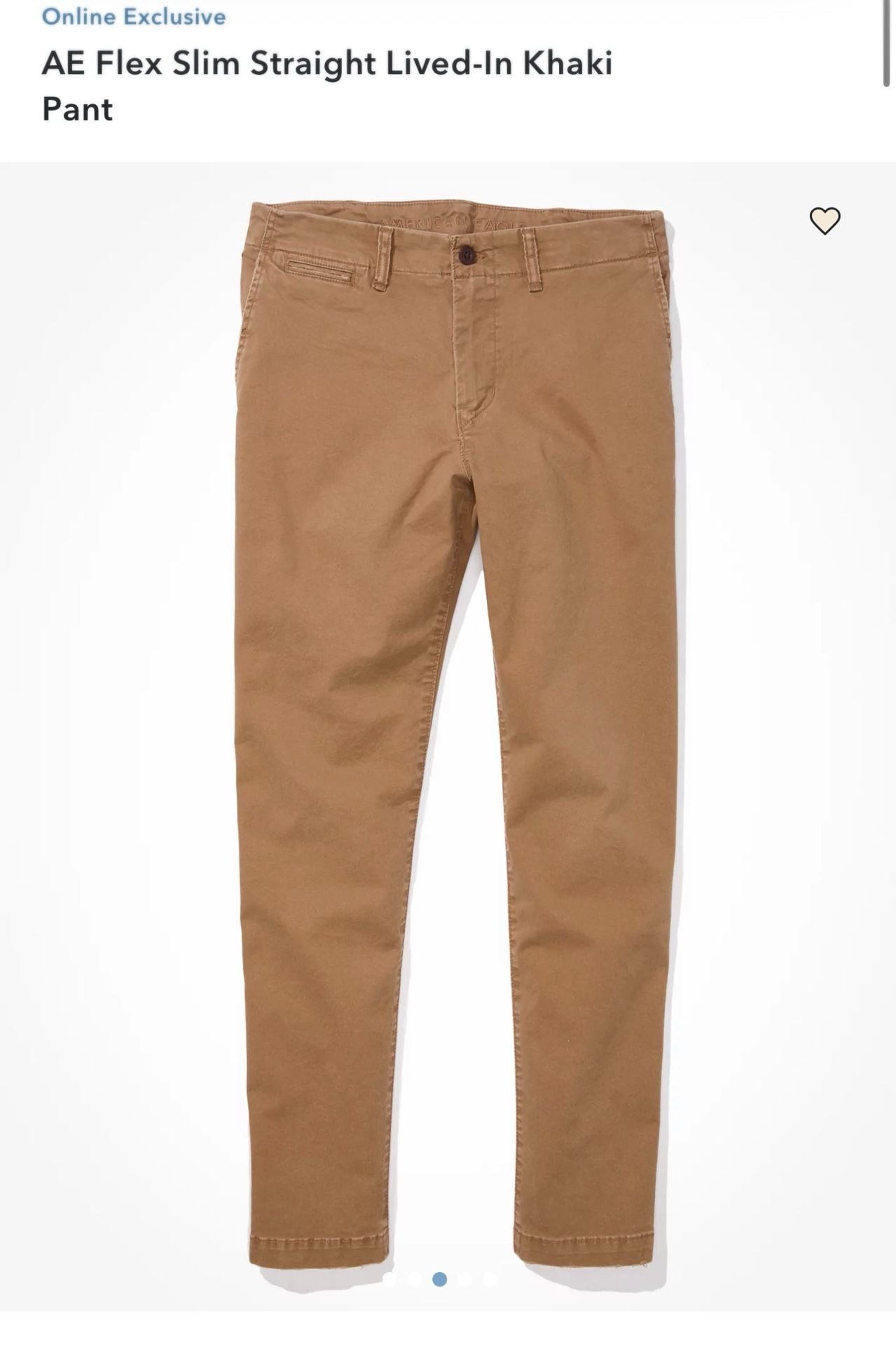 American Eagle Outfitters AE Flex Slim Straight Lived-In Khaki Size 26/30 2