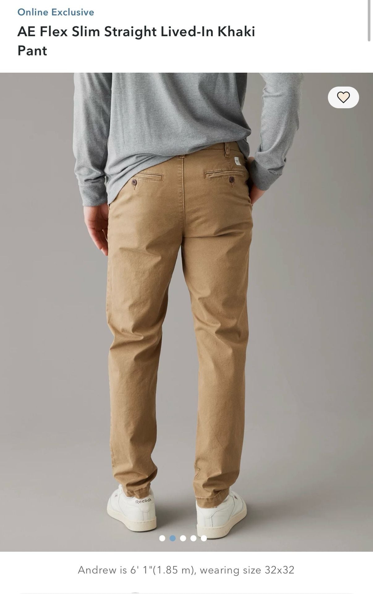 American Eagle Outfitters AE Flex Slim Straight Lived-In Khaki Size 26/30 4
