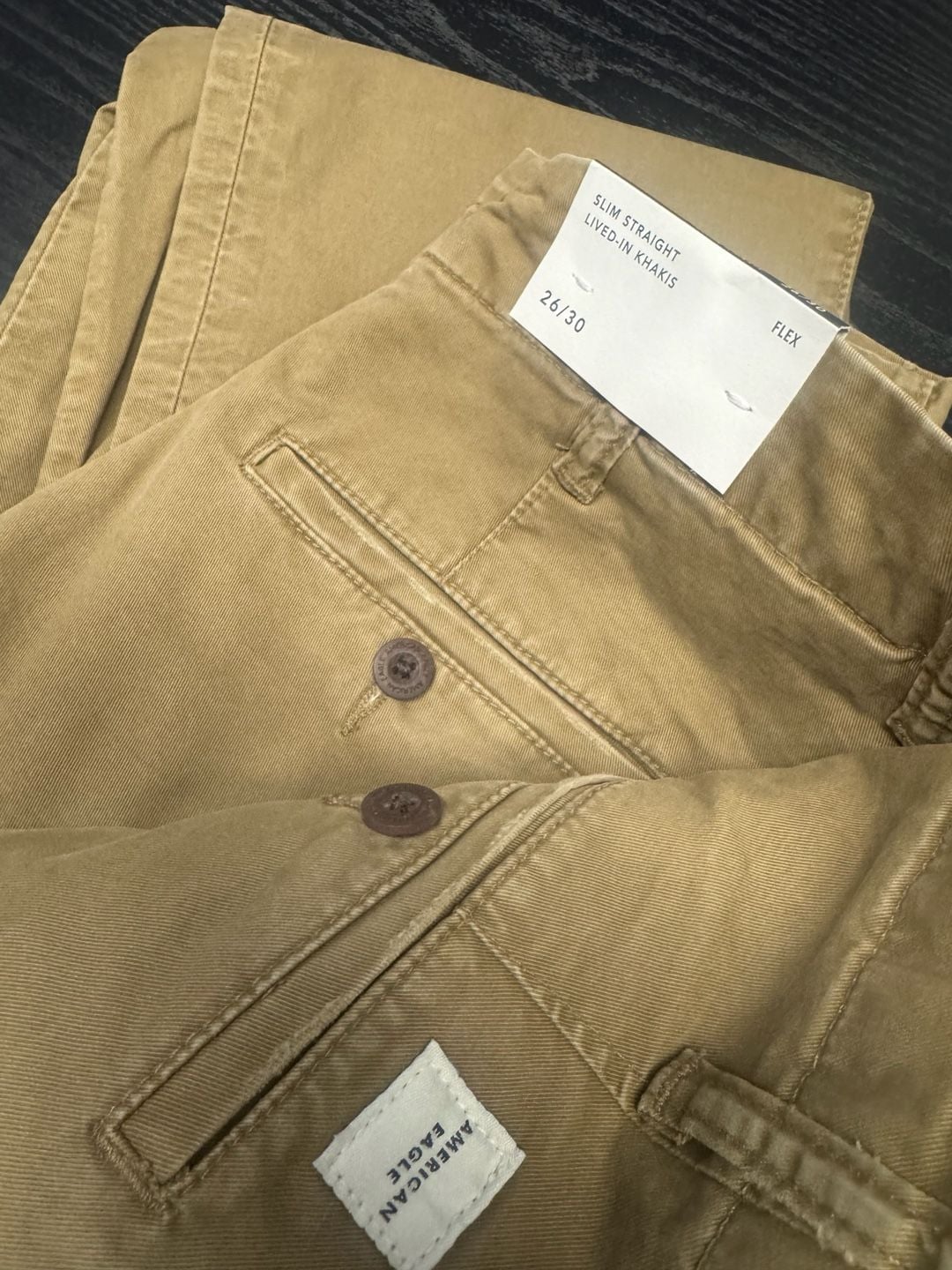 American Eagle Outfitters AE Flex Slim Straight Lived-In Khaki Size 26/30 6