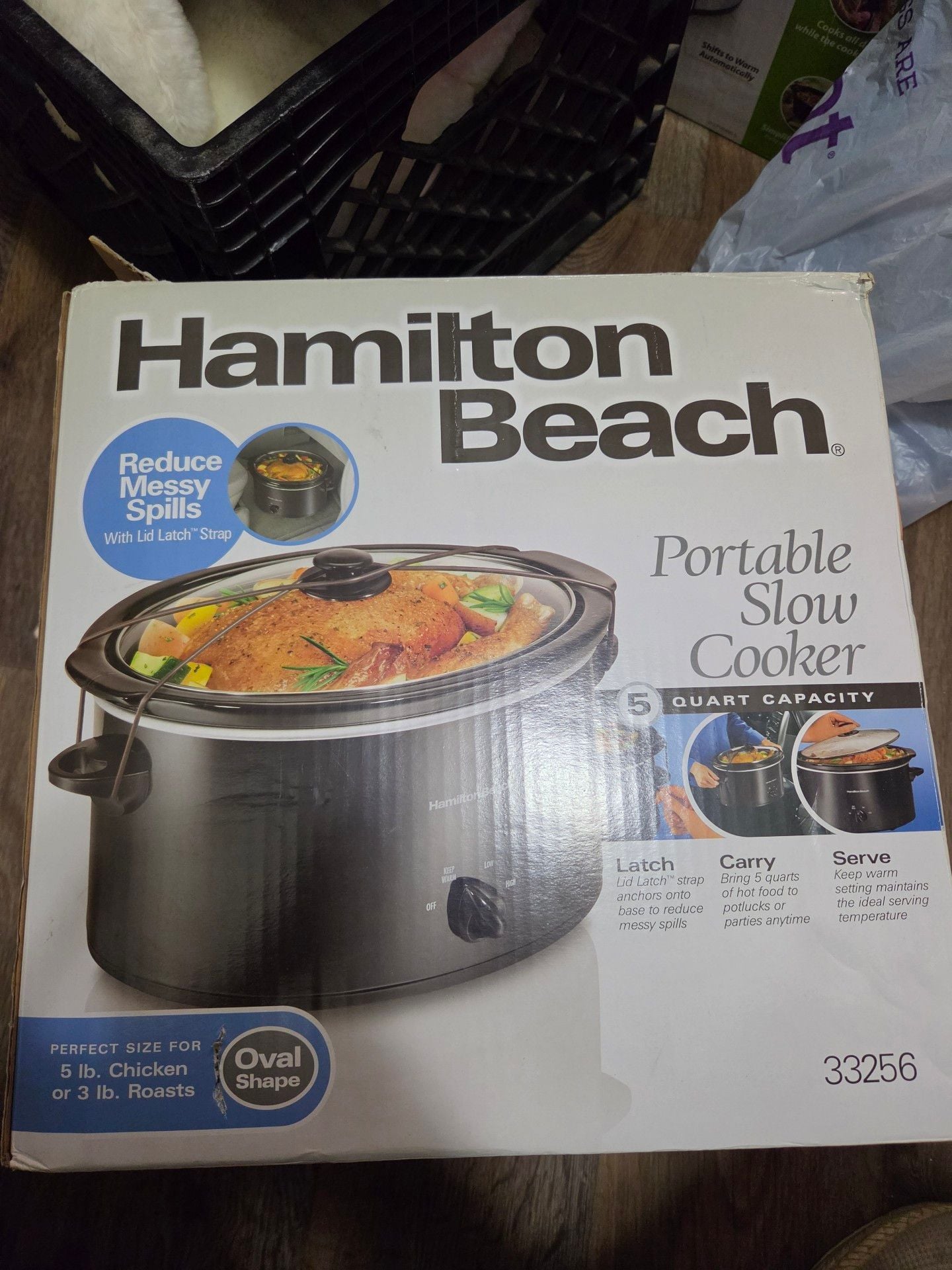 HAMILTON BEACH 5 Quart Portable Slow Cooker 33256 1