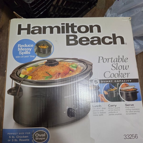 HAMILTON BEACH 5 Quart Portable Slow Cooker 33256