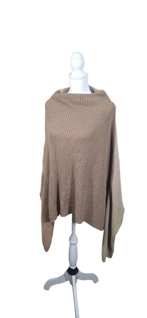 PrettyLittleThing Oversized Sweater Sz XL, Stone, Tan, Boohoo Boyfriend Jumper 10