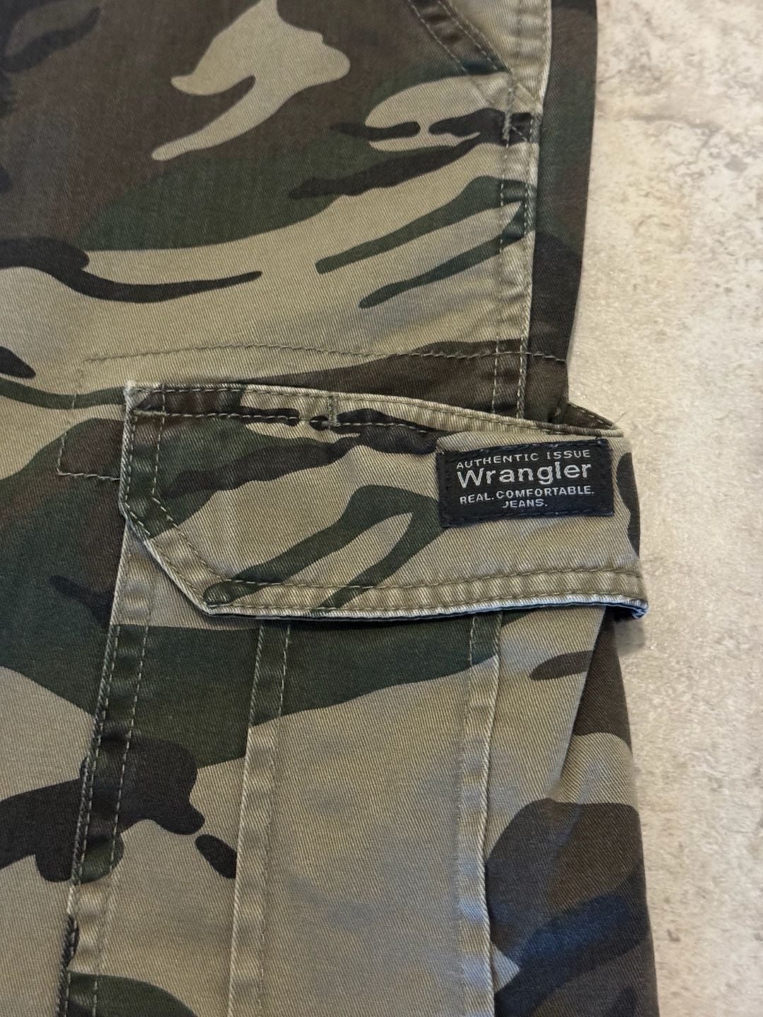 Wrangler Camo Cargo Shorts Green Camouflage 3