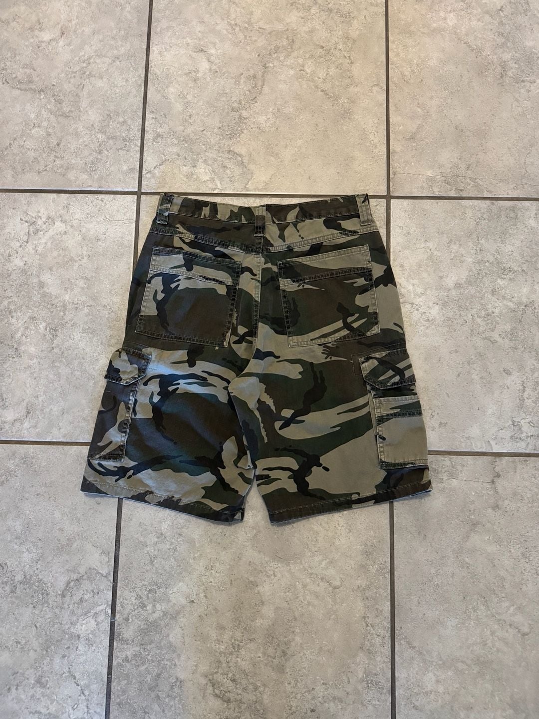 Wrangler Camo Cargo Shorts Green Camouflage 4