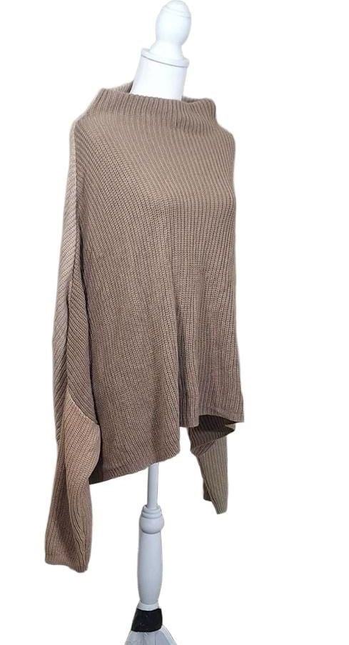PrettyLittleThing Oversized Sweater Sz XL, Stone, Tan, Boohoo Boyfriend Jumper 8