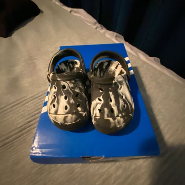 Crocs Classic Clog Black White Marble