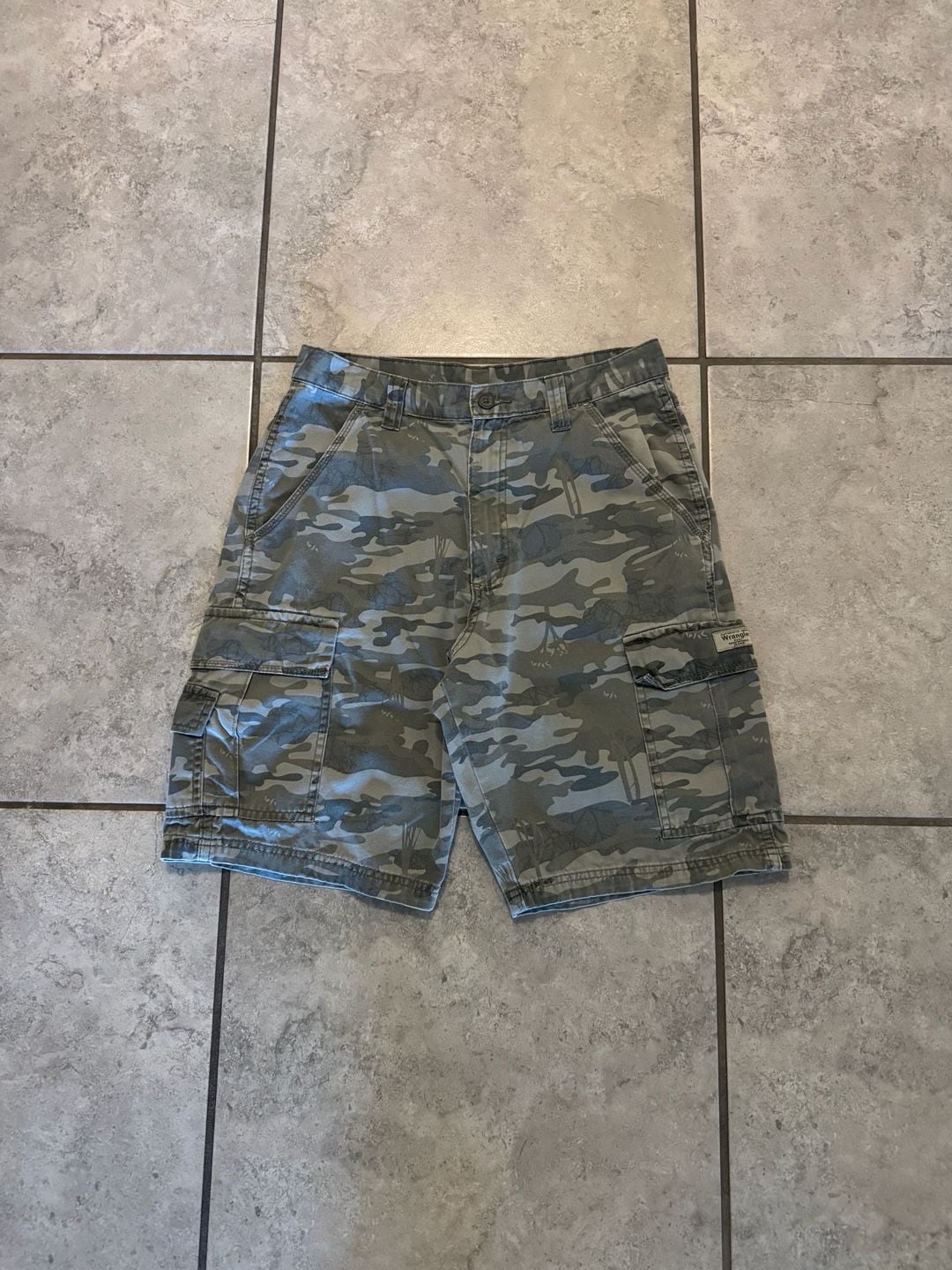 Wrangler Camouflage Cargo Shorts Green Camo 2