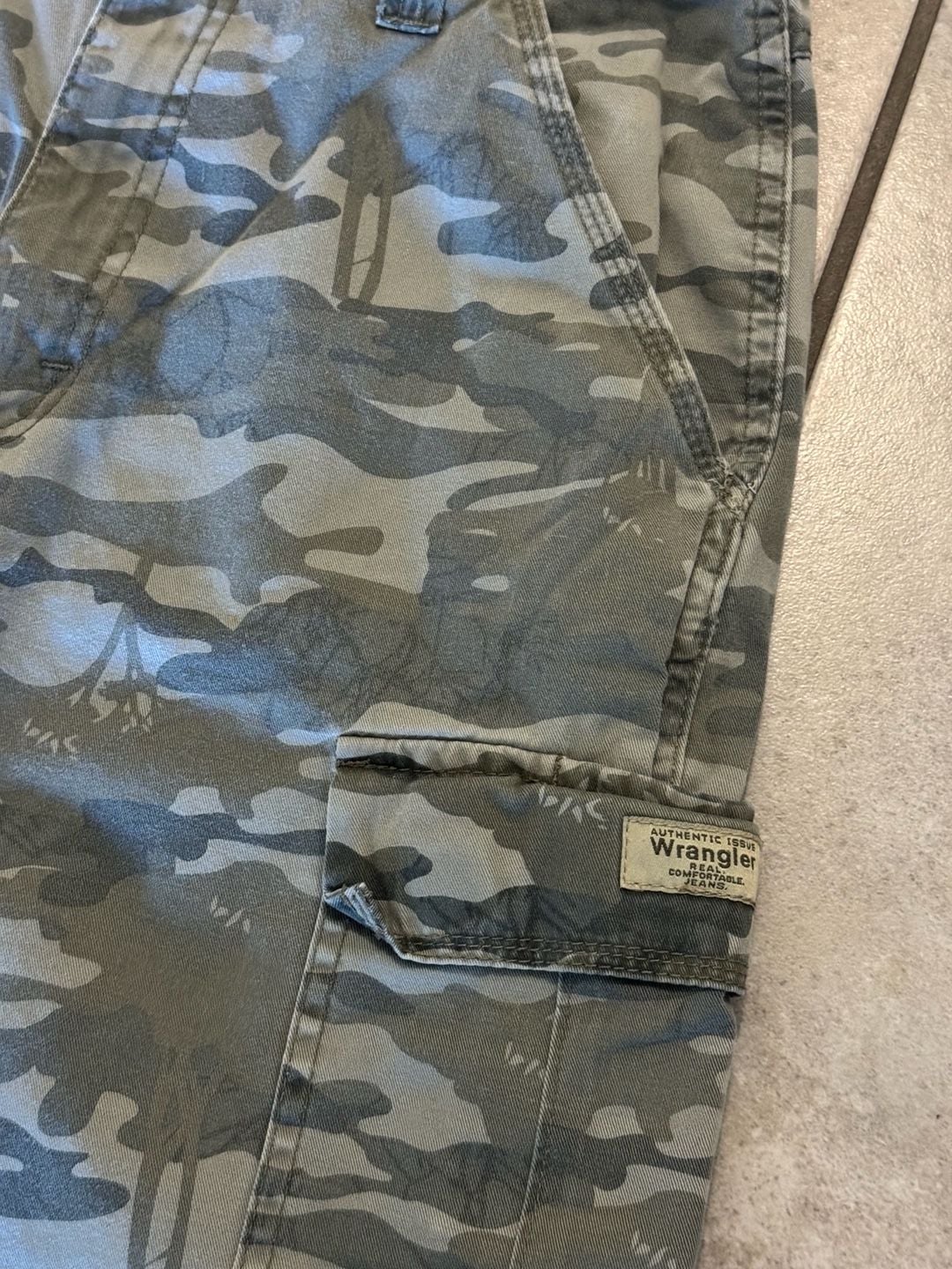 Wrangler Camouflage Cargo Shorts Green Camo 3