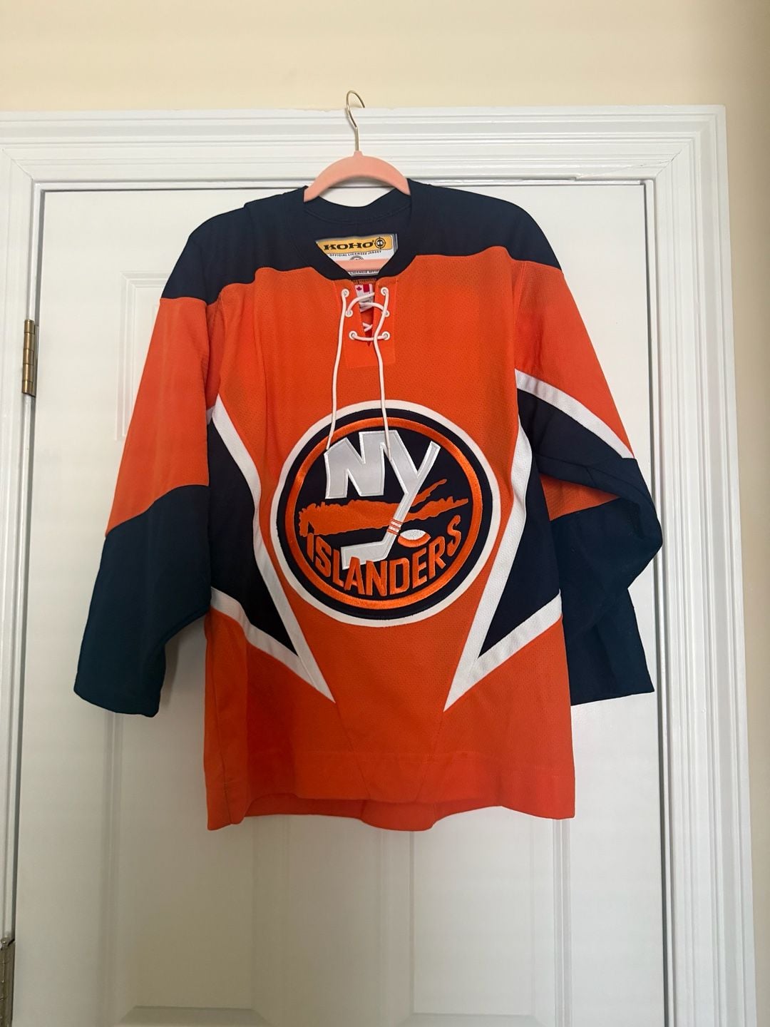Koho New York Islanders Orange Third Hockey Jersey Size S 2