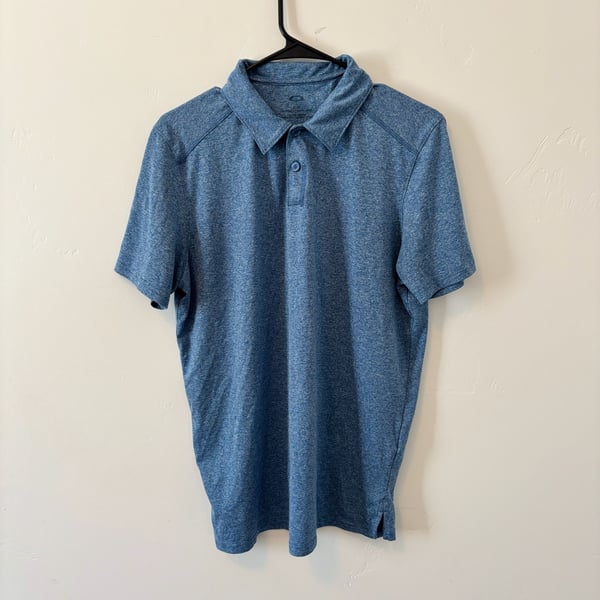 Oakley Golf Polo Shirt Size M Blue Heather Performance