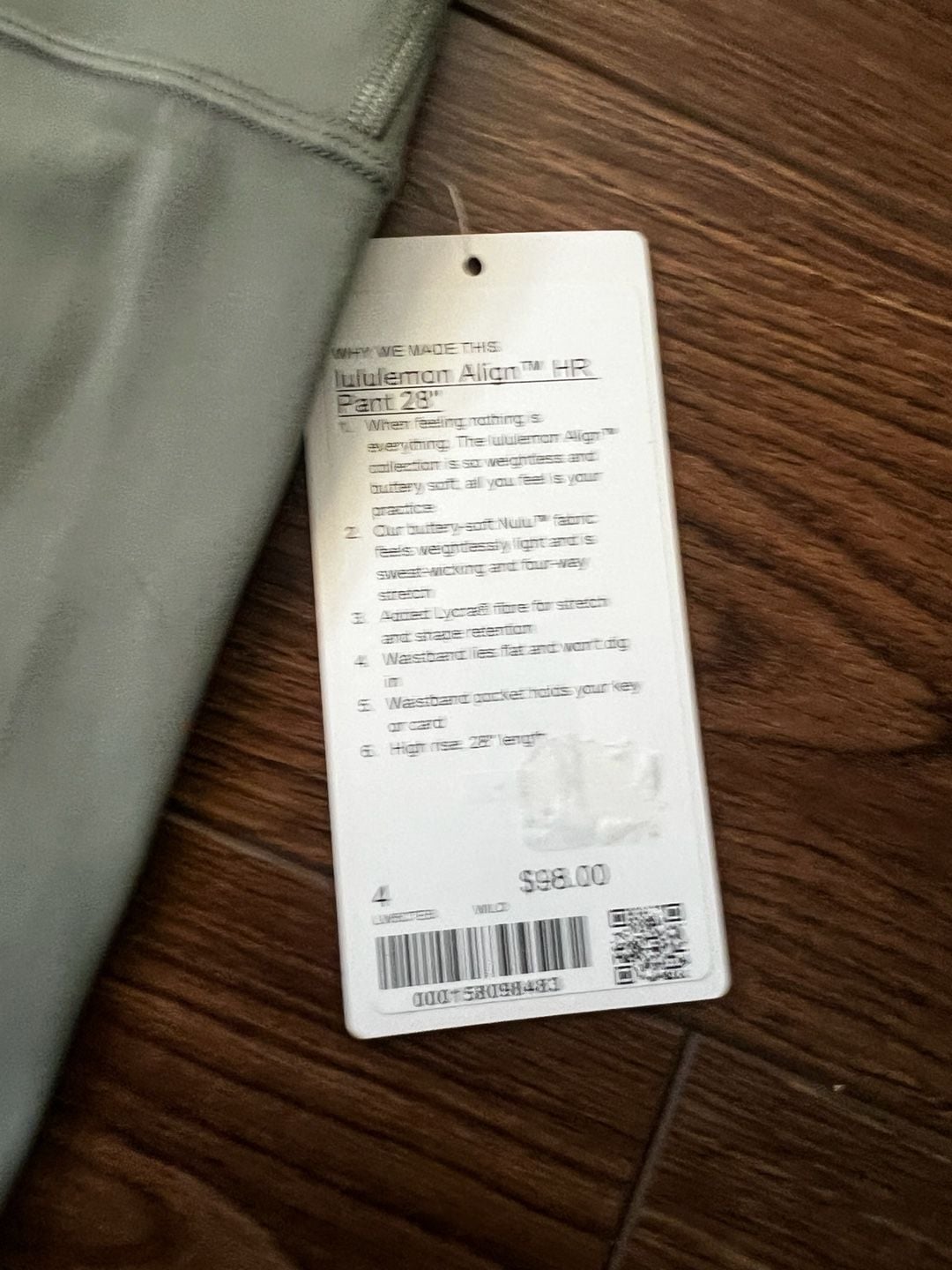Lululemon Align HR Pant 28 Size 4 Grey Sage 4