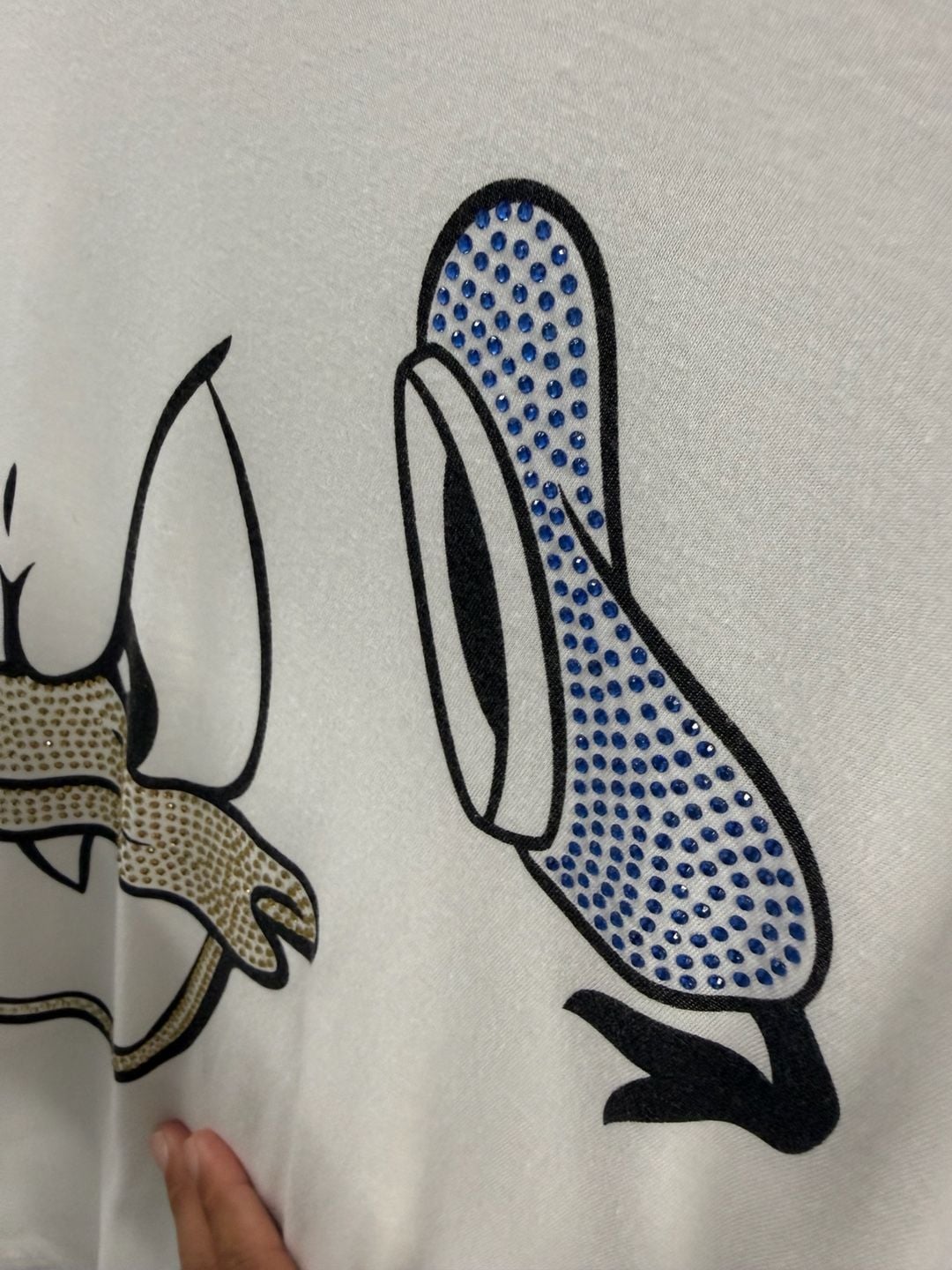 Disney Boutique Donald Duck Rhinestone T-Shirt XL White 3