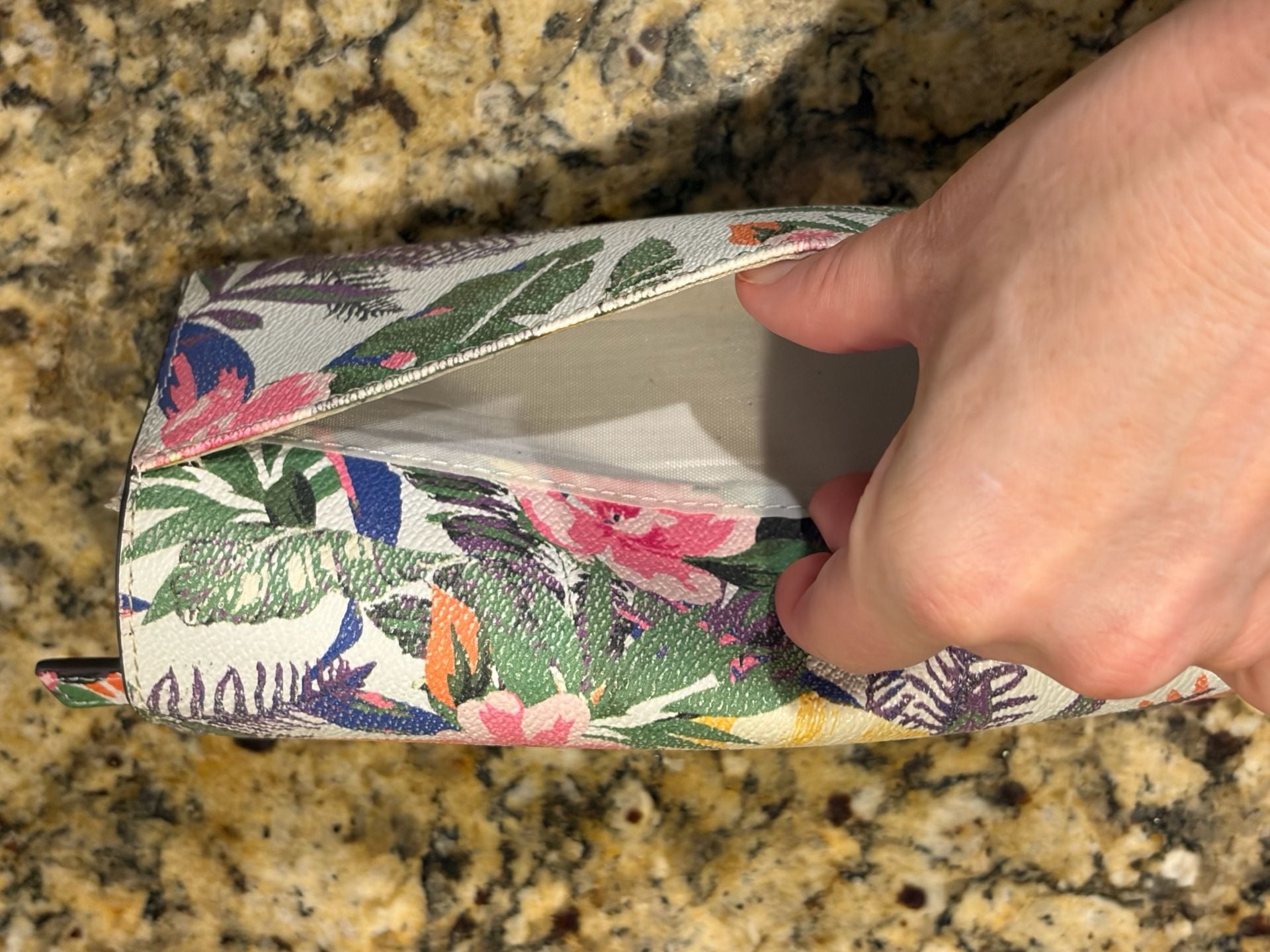 VTG Wallet Trifold Tropical Long Floral Print Liz Claiborne Resort Vacation 7