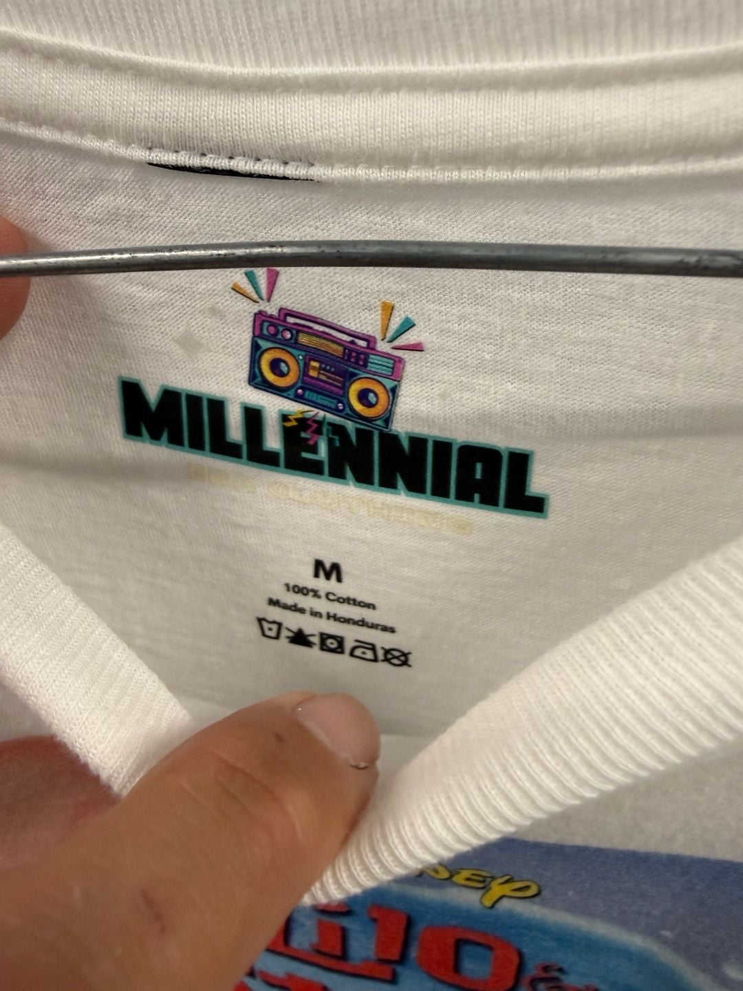 Millennial Lilo & Stitch Surfing Graphic T-Shirt White M 3