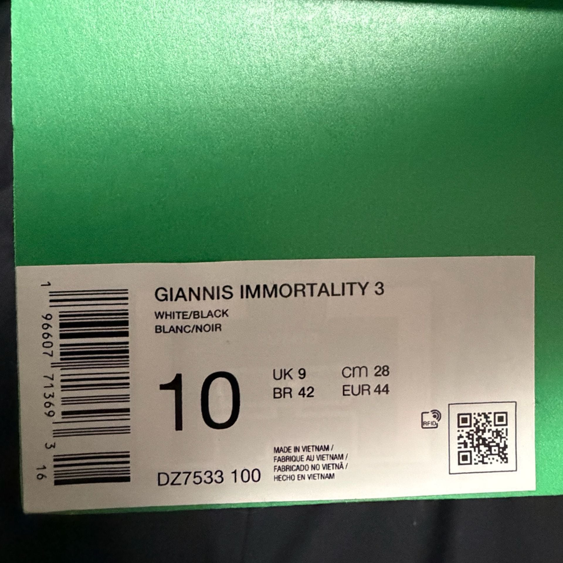 Nike Giannis Immortality 3 Bedtime Snack Basketball Shoes White Black 8