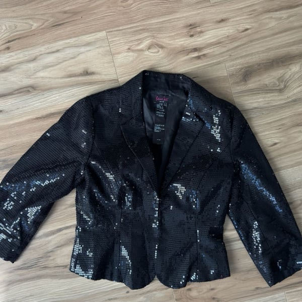 Patricia Field Sequin Blazer Size 8 Black