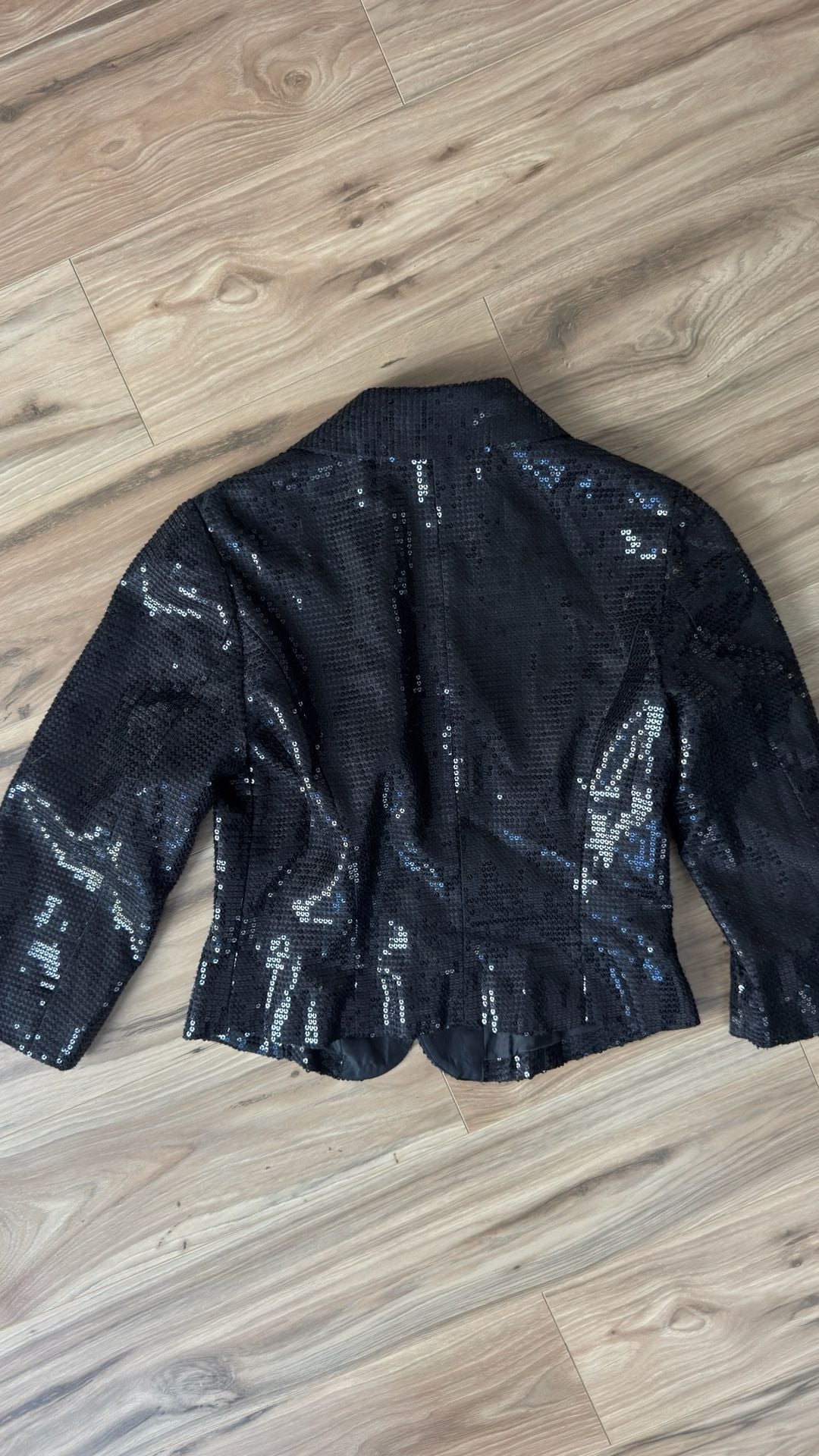 Patricia Field Sequin Blazer Size 8 Black 4