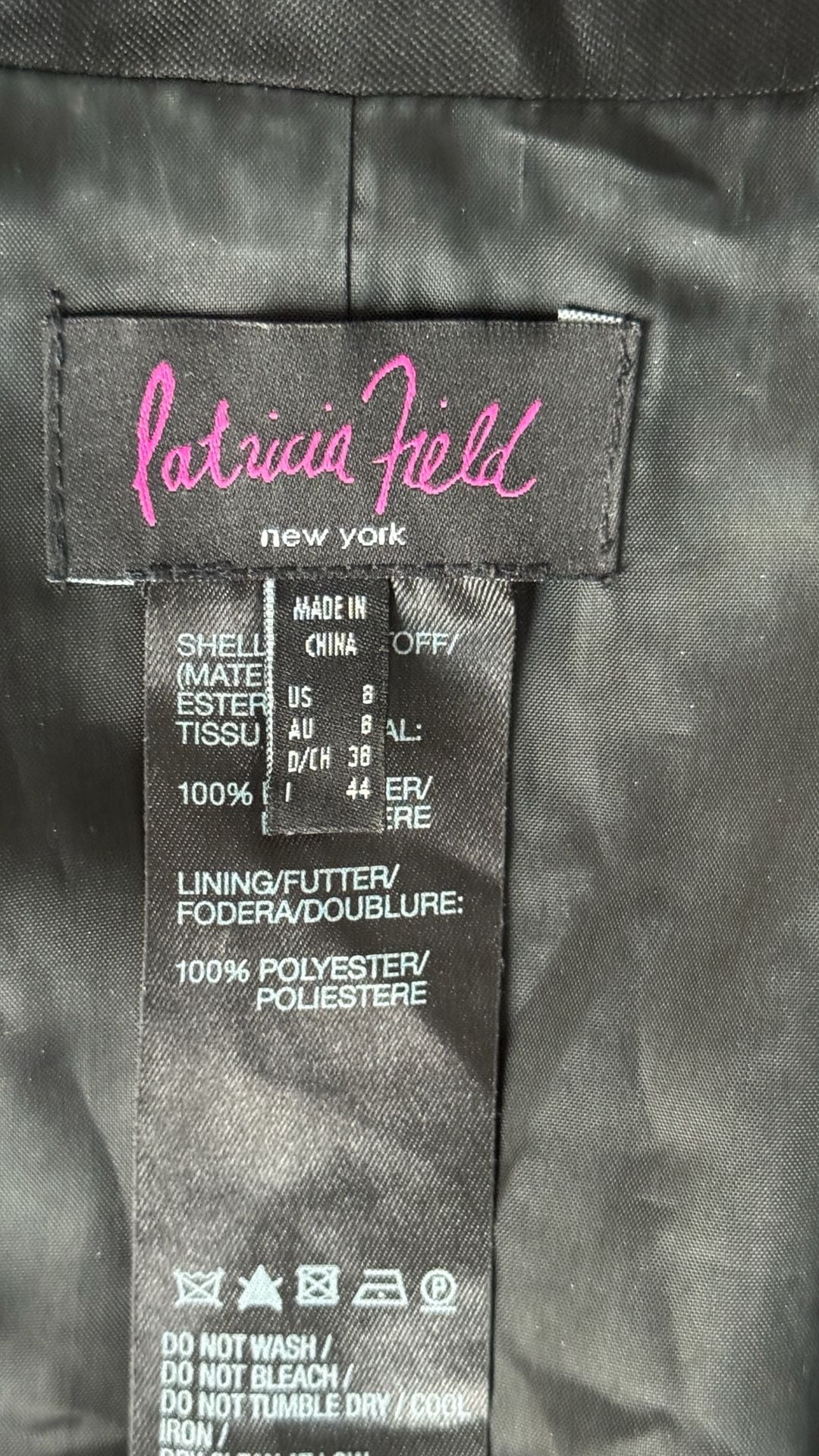 Patricia Field Sequin Blazer Size 8 Black 5