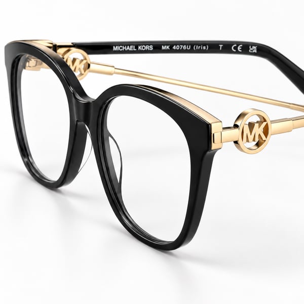 Michael Kors MK 4076U Iris Eyeglasses Black Gold Frame