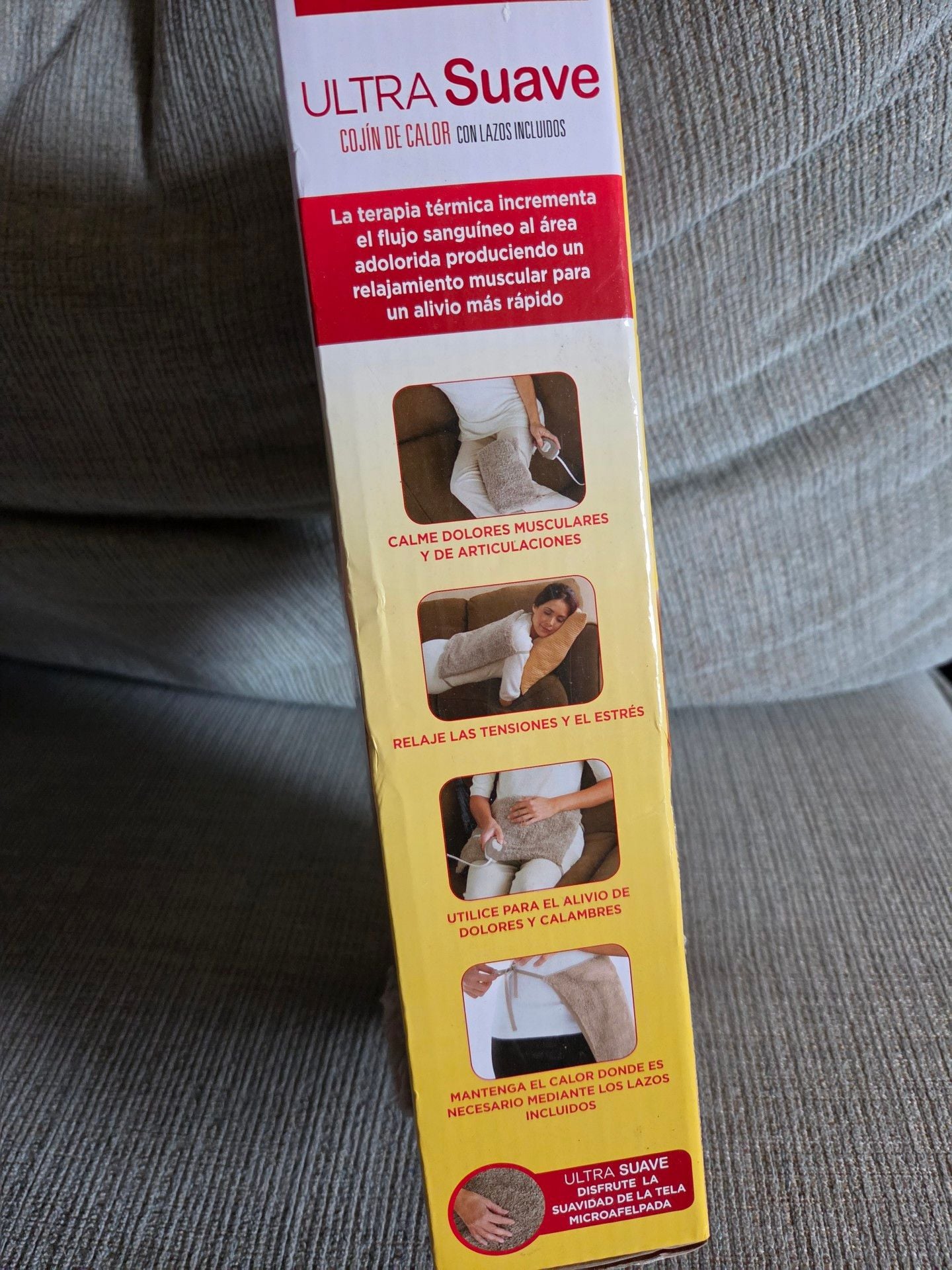 Sunbeam Ultra Soft Heating Pad with Integrated Ties Standard Size 12x15 3