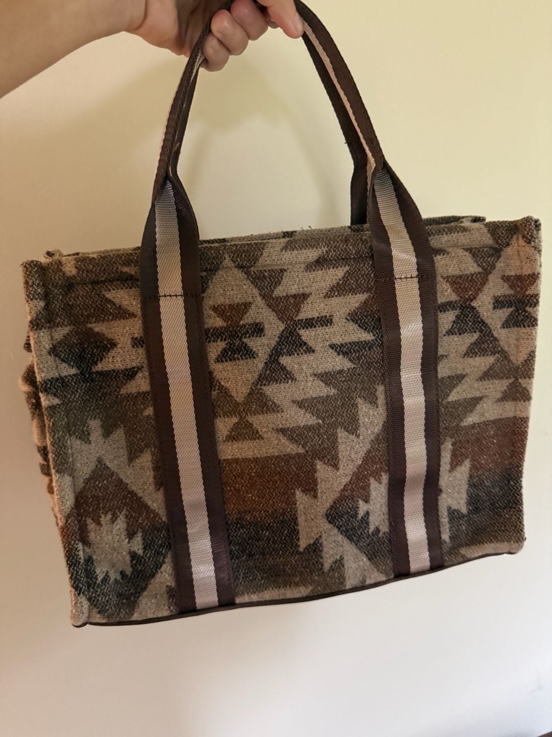 Jen & Co Aztec Tote Bag Brown Southwestern Crossbody 5