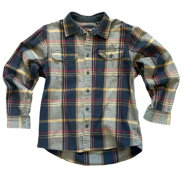 Orvis Flannel Shirt Size M Plaid Heavyweight Button Up