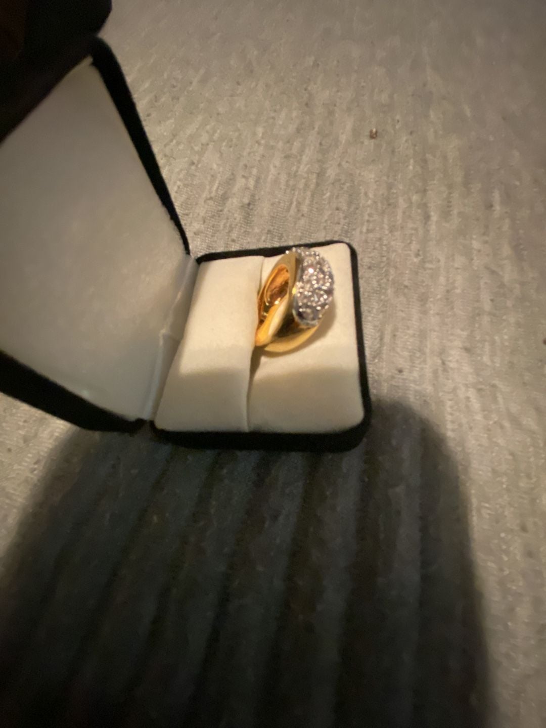 Vintage Yellow Gold Pave Diamond Dome Ring 4