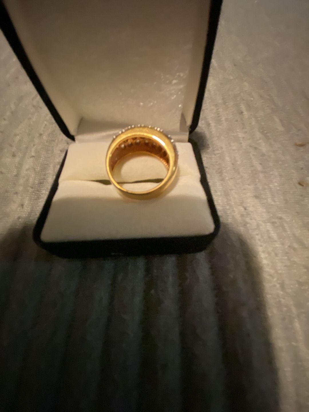 Vintage Yellow Gold Pave Diamond Dome Ring 5
