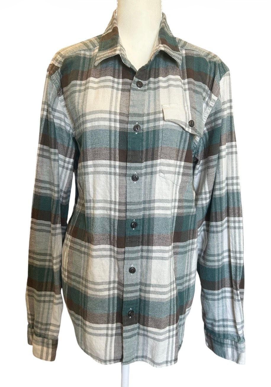Patagonia Women’s Lightweight Plaid Fjord Flannel Shirt Size M 2